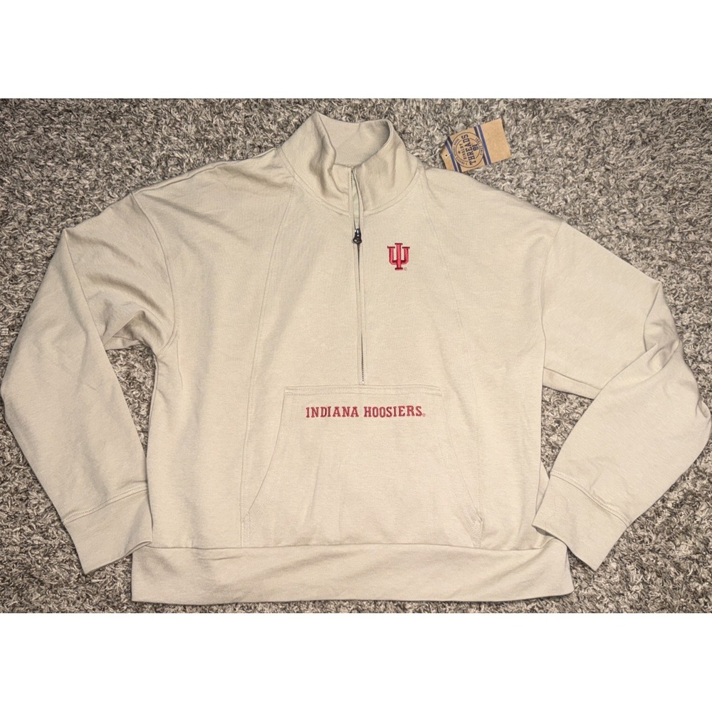 NEW Rivalry Threads Indiana Hoosiers NCAA Women's 1/2 Zip Pullover (Small)